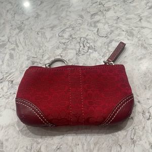 Authentic red Coach wallet